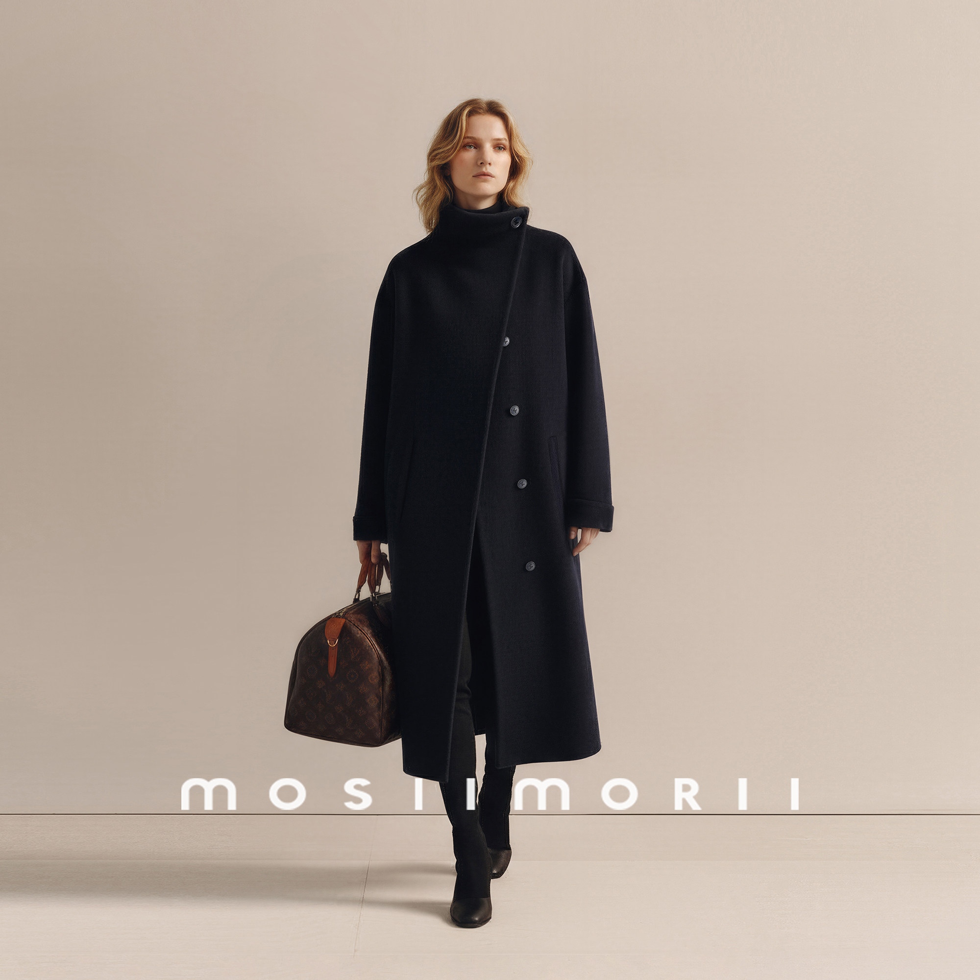 MOSIIMORII【候鸟云途】100%绵羊毛大衣女2026新款时尚双面呢大衣