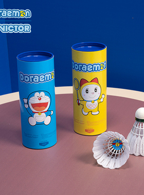 VICTOR胜利羽毛球威克多哆啦A梦系列3只装碳音球NCS-DRM专业比赛