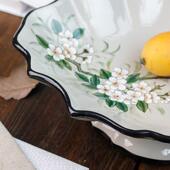 新中式 陌上花开系列 陶瓷果盘家用客厅茶几餐桌大号水果碗送礼