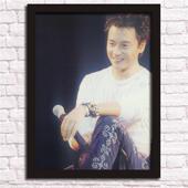 张国荣复古怀旧海报装 饰画宿舍挂画个性 创意客厅卧室墙壁画有框画