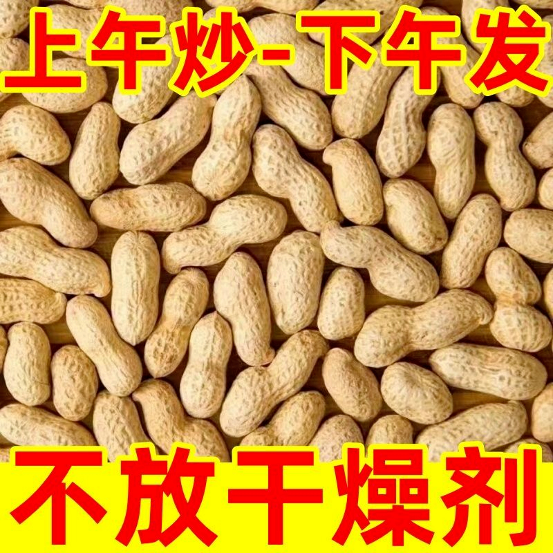 【现炒现发】新货农家原味炒花生铁锅带壳熟花生柴火花生无干燥剂