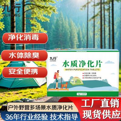 外九行水净化片户用水专用露营登山净化水体毒杀消菌净质化片