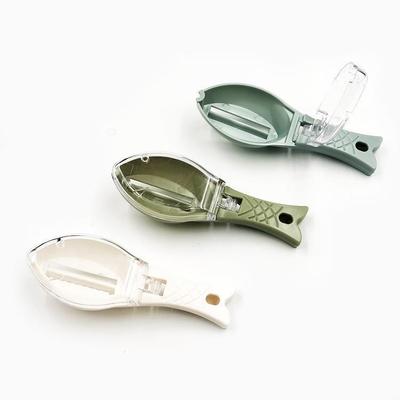 创意带盖实用去鳞刀杀鱼刮鱼鳞器家庭厨房小工具鱼鳞刨去鳞刷