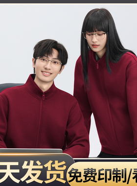 （DHSD-9897)液态棉立领拉链卫衣外套印logo定制工作服广告衫刺绣