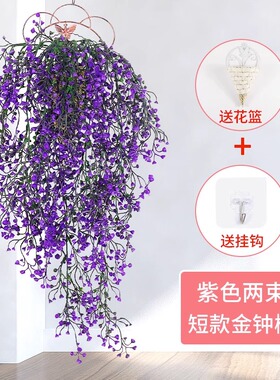 仿真花金钟柳壁挂花藤塑料绿植物墙吊兰客厅垂吊室内墙面装饰假花