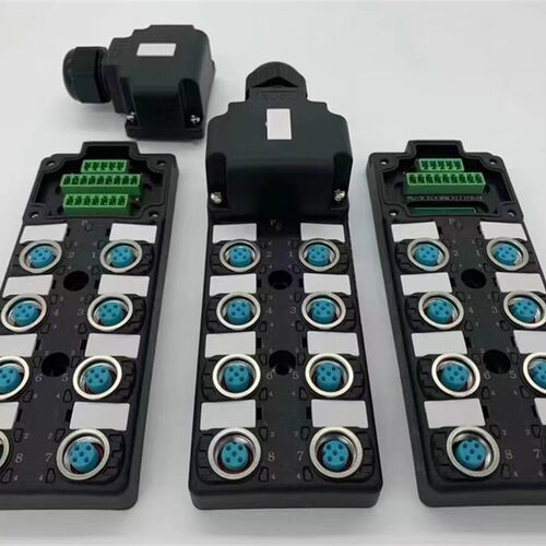 M12PCB插拔式端子接线分理线盒接线器中央分配器NPN.PNP单双通道
