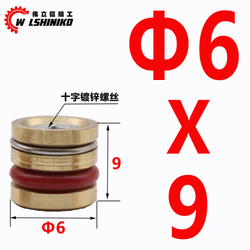伟立信-模具止水栓铜水堵铜堵头密封塞头水塞头水柱塞D6-D12-D30