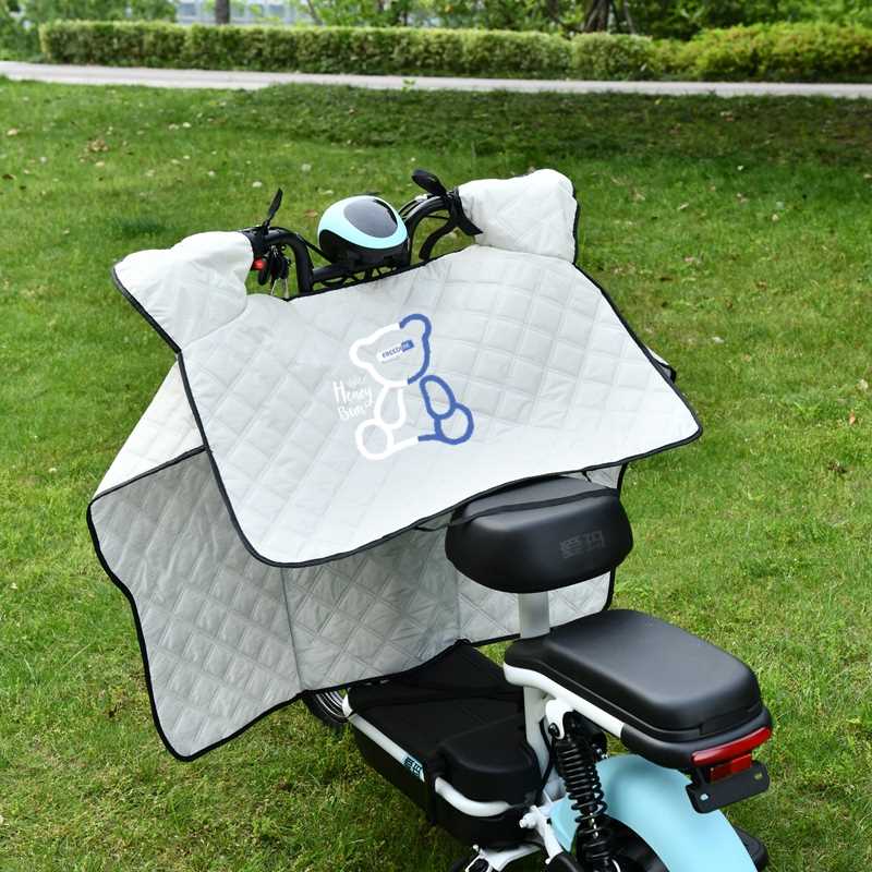 现货速发电动车挡风被夏季防晒罩春秋电瓶摩托车防水遮电车四季通