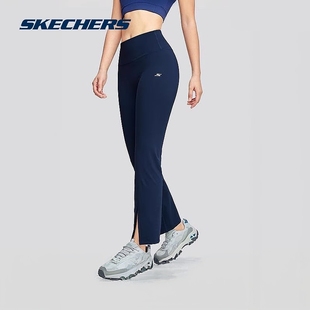 斯凯奇官方outlets女子针织九分裤 2025春秋高腰收腹弹力吸湿速干