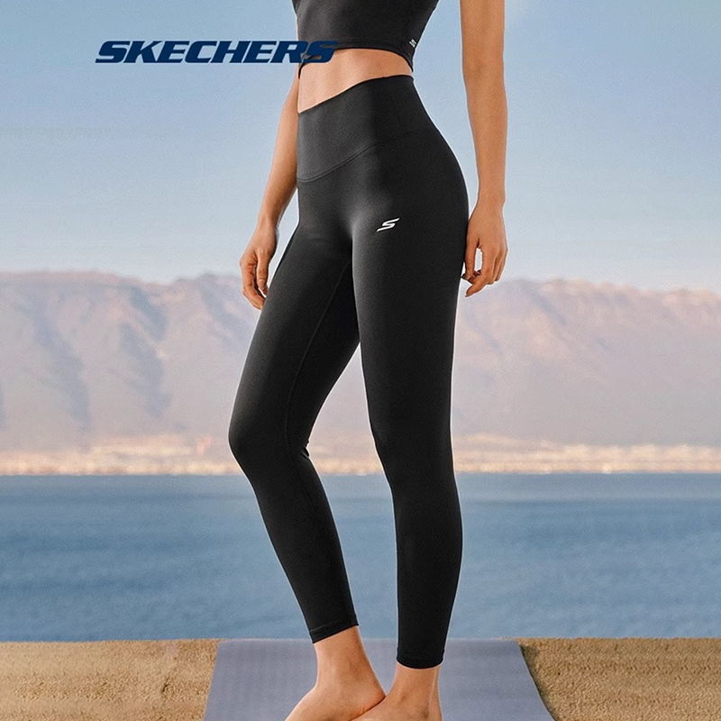 skechers斯凯奇官方正品女子吸湿速干防紫外线紧身长裤跑步健身裤