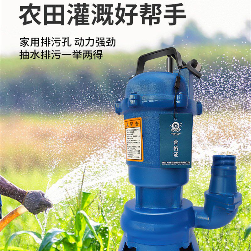 现货速发新品大元铸铁污水泵工地工程无堵塞排污泵潜污泵化粪池抽