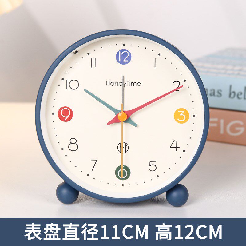 现货速发桌面静音闹钟2025儿童孩小学生用起床男孩摆台式时马小
