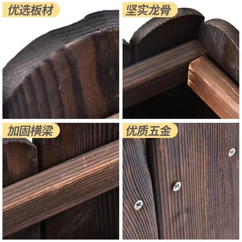 现货速发防腐木花箱台室外室内户外种植箱花槽长方形菜盆实木加厚