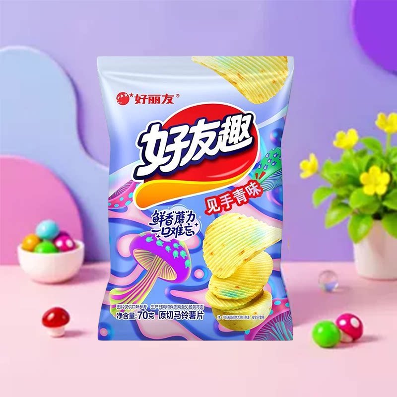 【现货】好丽友见手青味70克薯片韩国泡菜味蜂蜜黄油味多口味混装
