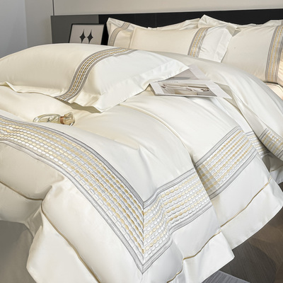 酒店风A类200支纯棉长绒棉四件套