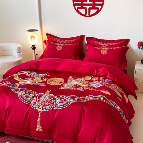 高档礼盒装纯棉婚庆四件套