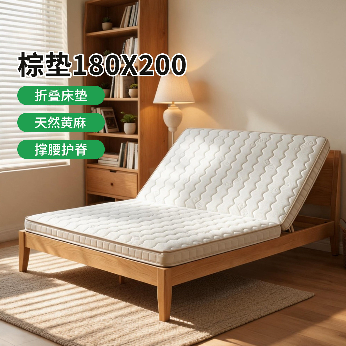 菲欧宫冰丝0胶折叠床垫护脊图片