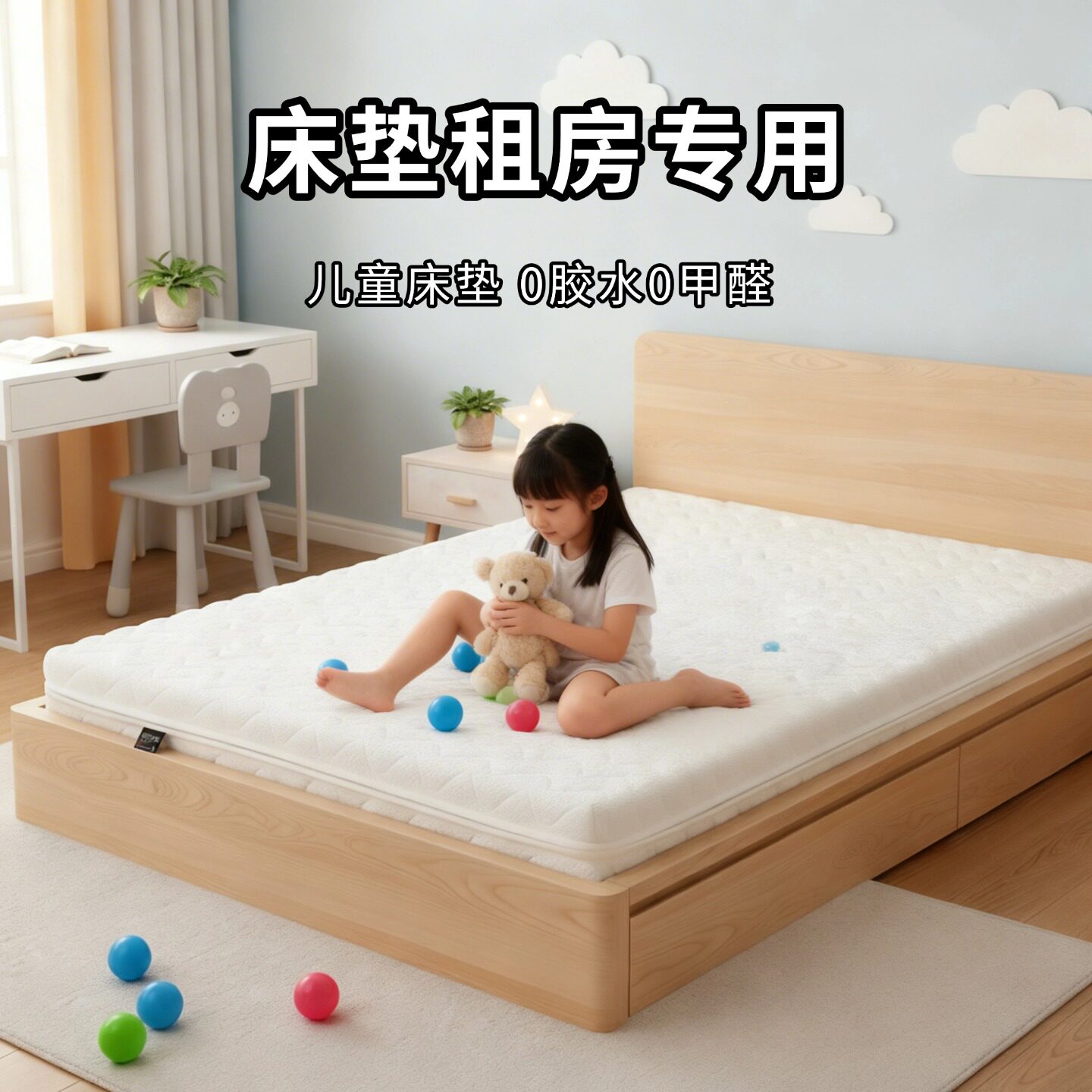 菲欧宫床垫租房专用儿童椰棕S型黄麻老人护腰全拆0甲醛胶水榻榻米