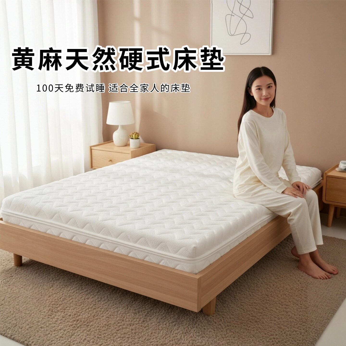 菲欧宫天然硬式床垫黄麻S型椰棕老人儿童护腰全拆0甲醛胶水榻榻米