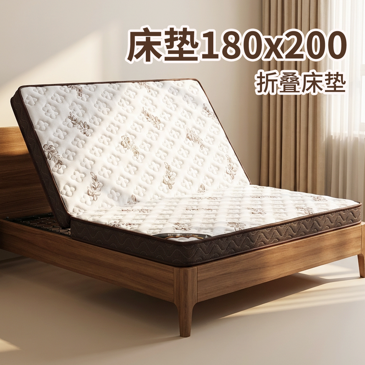 菲欧宫床垫180x200折叠床垫天然S型黄麻护腰护脊偏硬可定制异形