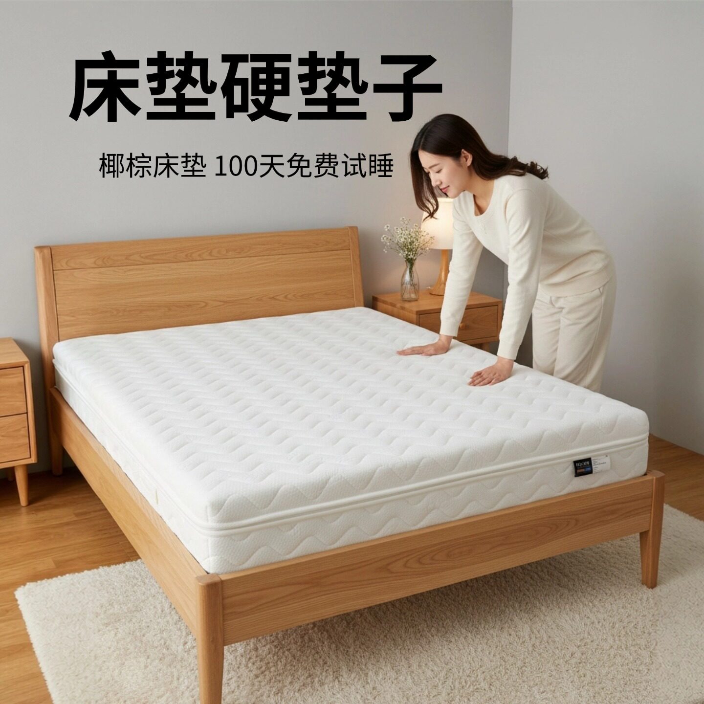 菲欧宫床垫硬垫子椰棕全拆定制S型黄麻老人儿童护腰脊0胶水0甲醛