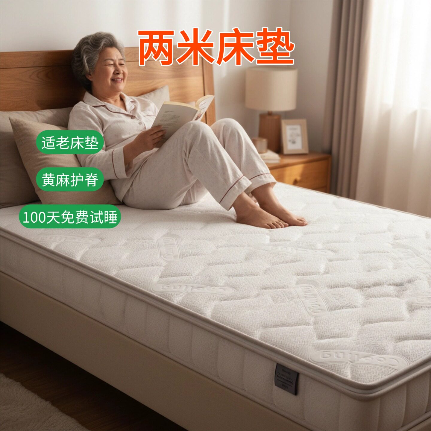 菲欧宫两米床垫适老床垫硬垫子家用环保护脊薄垫护腰冰丝0胶水