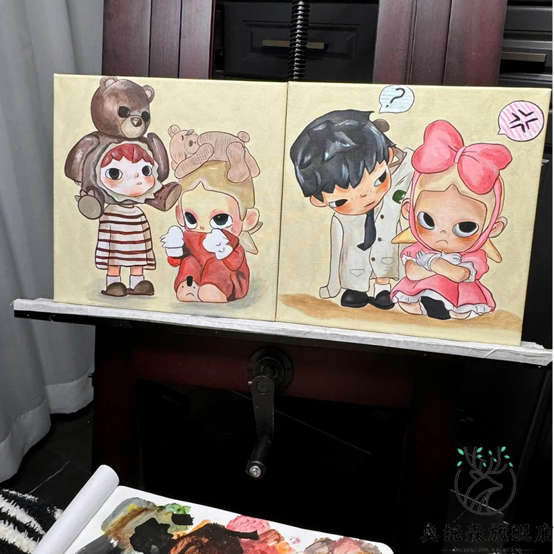 《生气包公主》装饰画 画卡通人物卧室玄关走廊客厅沙发背景墙壁图片