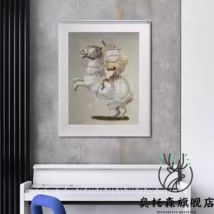 当代艺术家版画潮流客厅卧室装饰画玄关涂鸦风搞怪艺术电表箱挂画