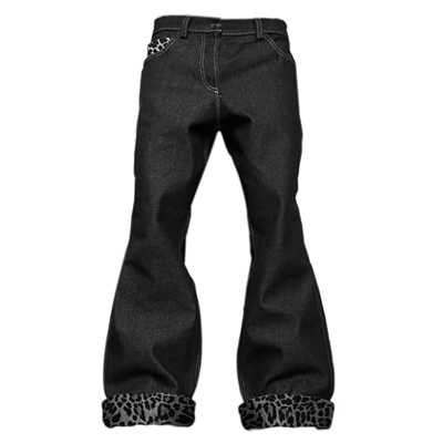 Paiki Leopard Print Denim