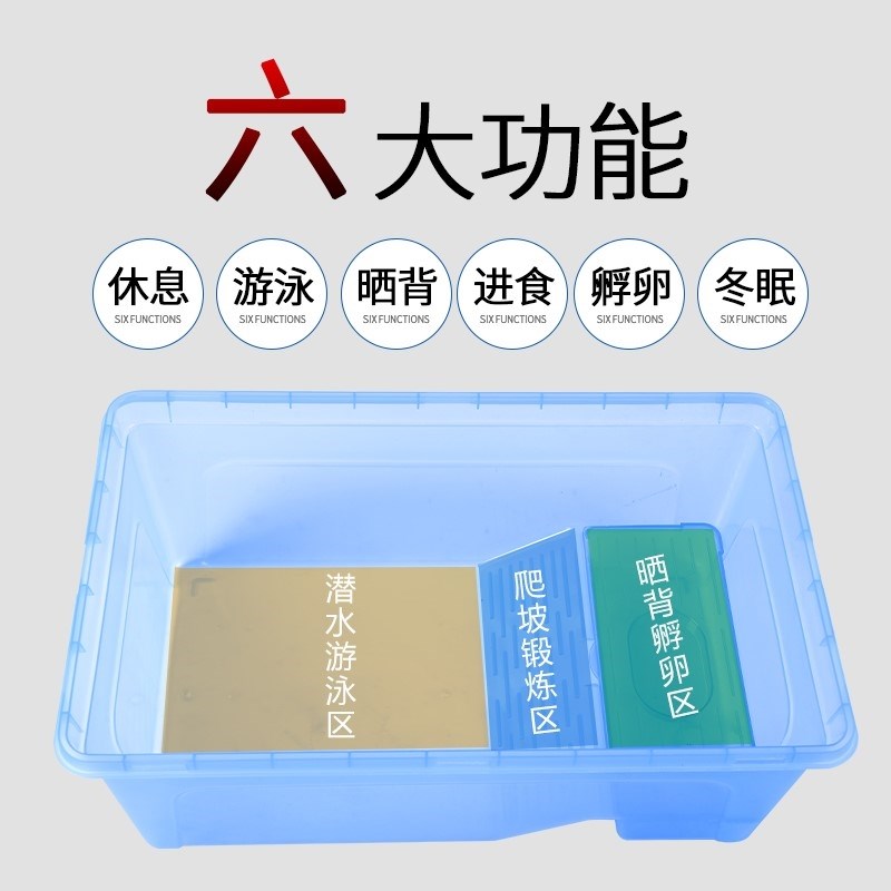 极速养鳄龟专用六角恐龙鱼的鱼缸草龟巴西大小乌龟爬宠饲养箱人渣