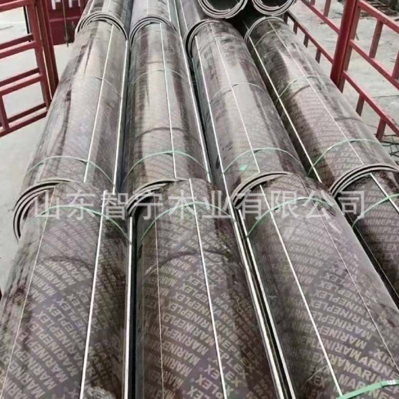 圆柱模板桥梁建筑圆形柱弧形井筒 木质覆膜款 混凝土浇筑专用