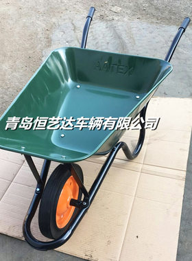 劳动车家用手推车灰斗车工地人力铁斗车建筑车农用独轮铁斗手推车