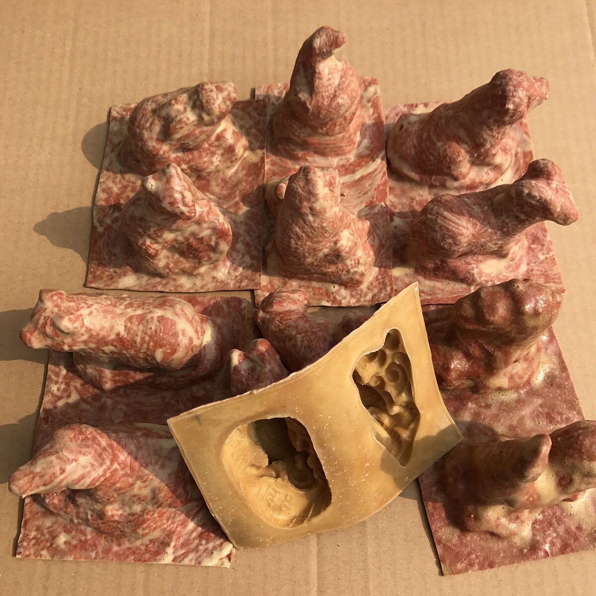 批发传统十二生肖石膏像模具 天然乳胶模具