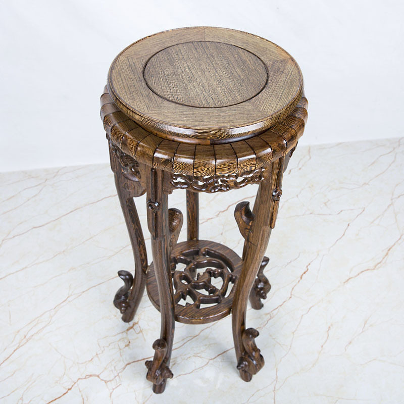 室内花架实木中式客厅吊兰绿萝鱼缸花瓶花盆景底座托架圆形落地架,电子元器件市场,电线扎带/束线带,淘宝优惠券,粉丝福利购,淘宝优惠卷