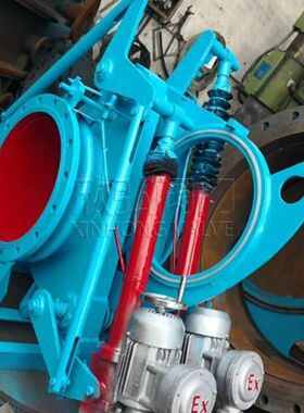 F943X电动推杆盲板阀 焊接 型号 不锈钢 高温 欣弘阀门