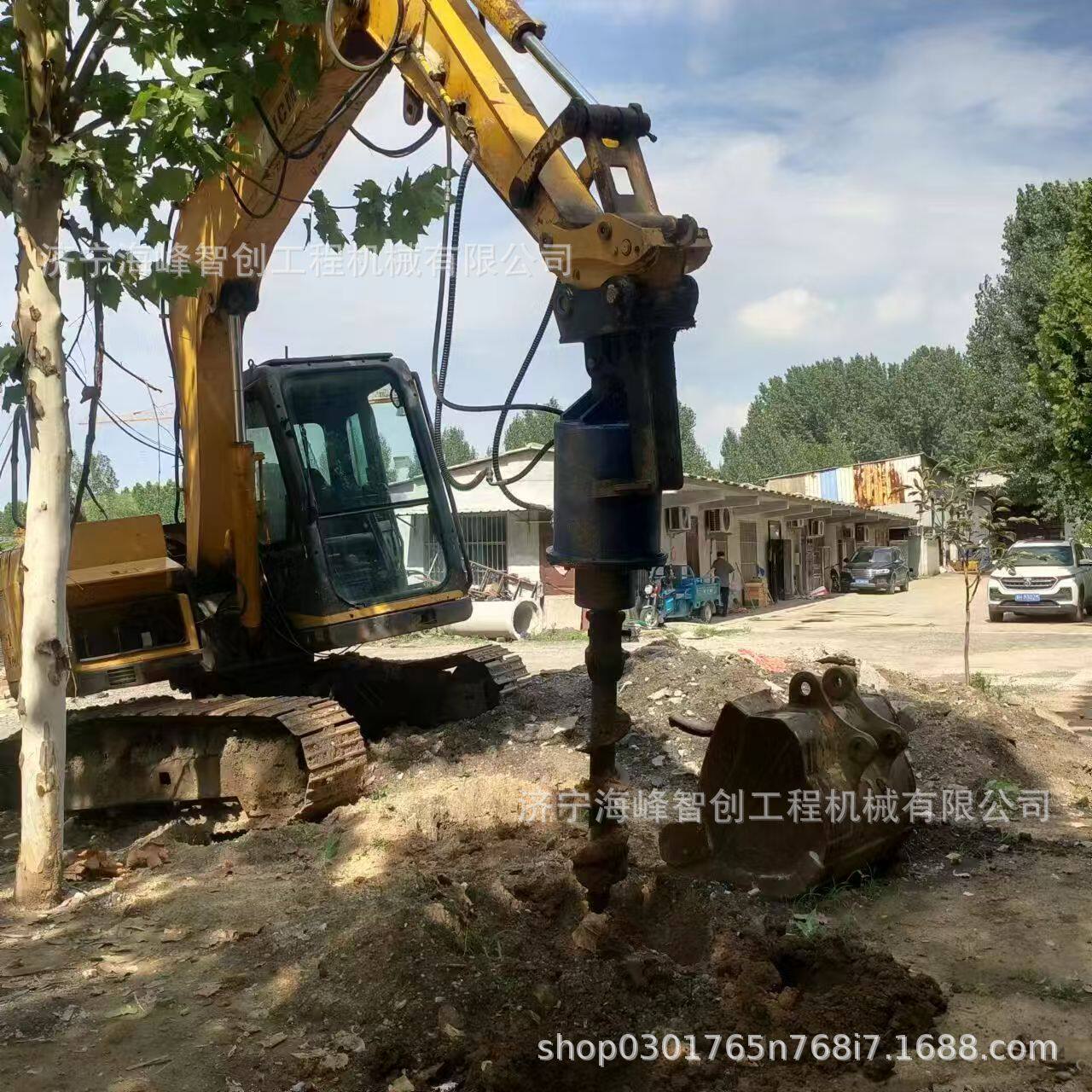 厂家直发螺旋钻机钻孔机施工钻机挖机属具钻孔电线杆水井树坑