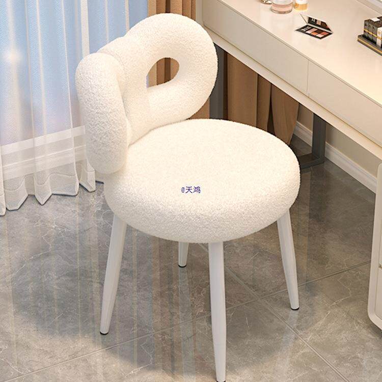 化妆椅女生卧室现代简约梳妆台凳子轻奢网红美甲靠背椅子