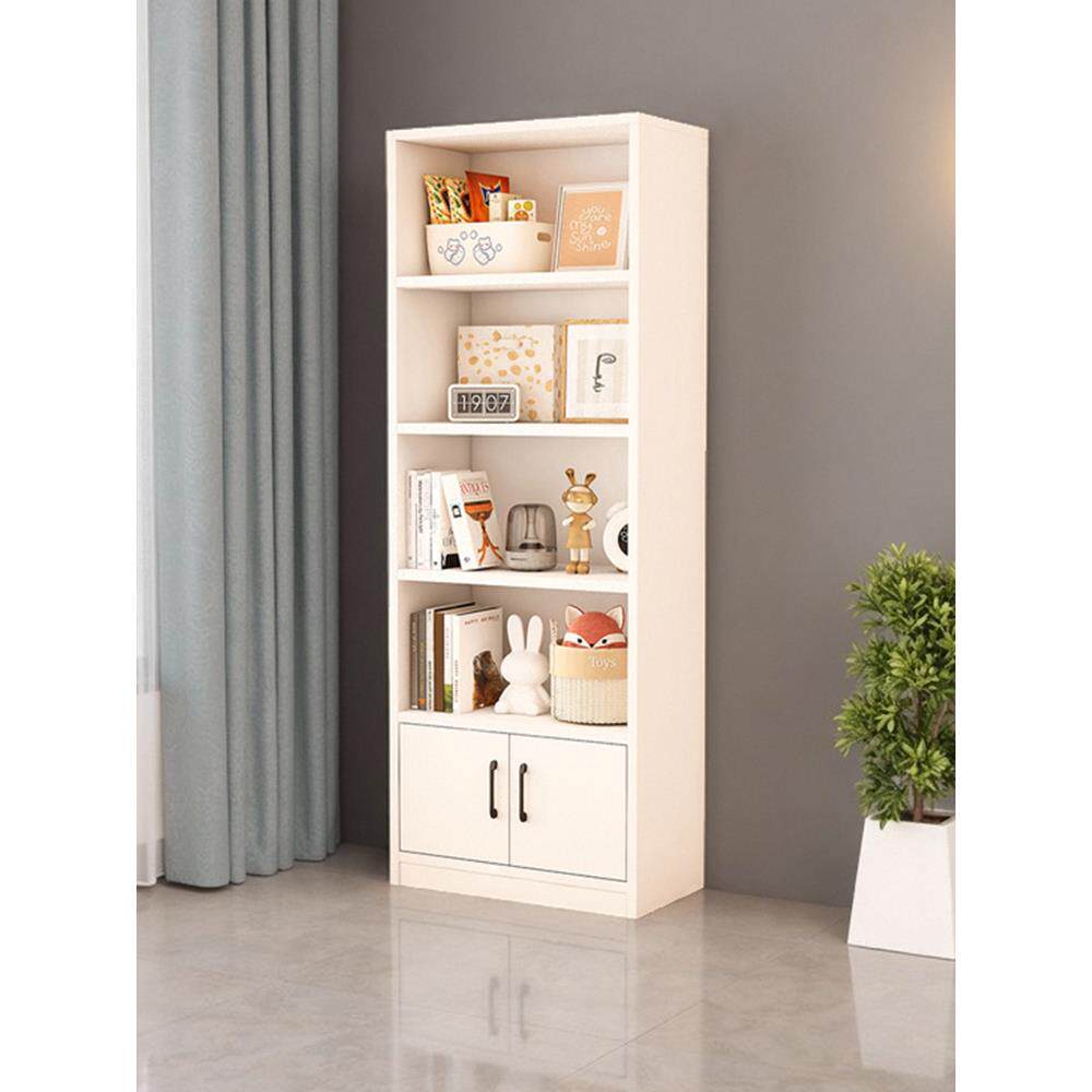 实木书架落地书柜窗台儿童书架卧室白色学生飘窗柜阳台收纳置物架