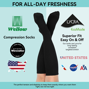 Wellow Filght Compression Socks 长途飞机国际航班飞行压力袜