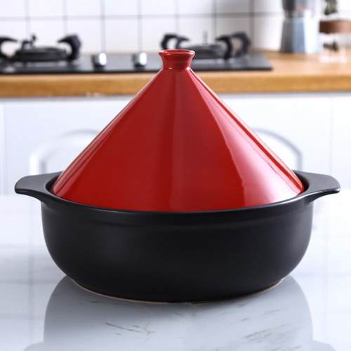 固米斯陶瓷塔吉锅30CM加大号砂锅家用燃气灶加高盖陶土摩洛哥炖锅