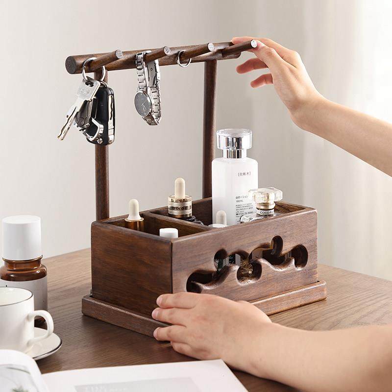 泰吉利门口钥匙收纳盒桌面玄关鞋柜置物架实木进门挂口罩钥匙架,收纳整理,钥匙收纳盒,淘宝优惠券,粉丝福利购,淘宝优惠卷