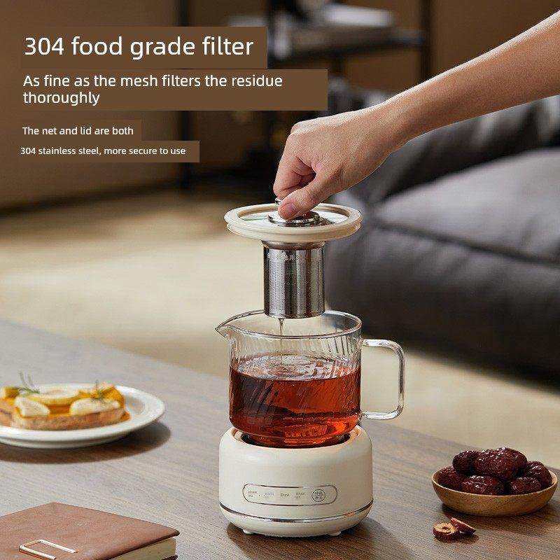 养生壶炖煮一体2025新款高颜值小型mini多功能办公室纯玻璃花茶壶