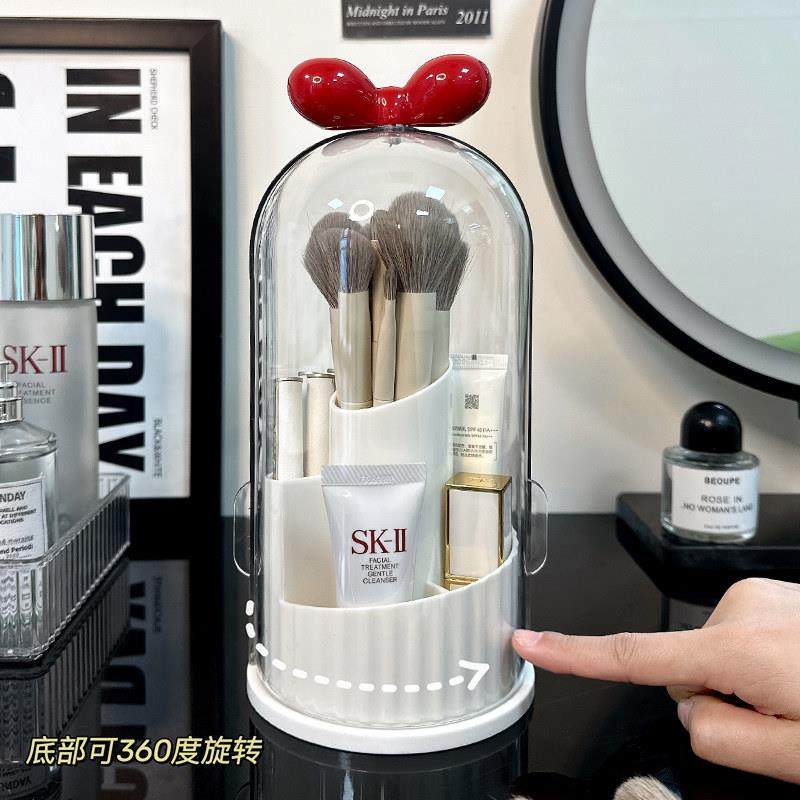 化妆刷收纳筒防尘高级感可旋转大容量高颜值梳妆台化妆品收纳盒,收纳整理,化妆刷收纳盒/桶,淘宝优惠券,粉丝福利购,淘宝优惠卷