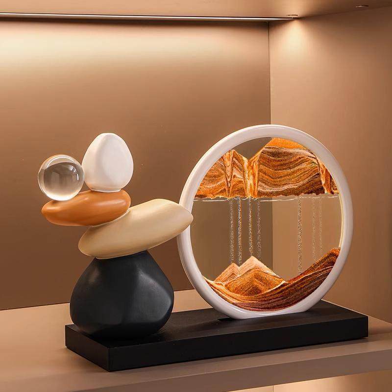 德国客厅电视柜酒柜玄关轻奢高档高级装饰品时来运转流沙画 画摆,家居饰品,装饰摆件,淘宝优惠券,粉丝福利购,淘宝优惠卷