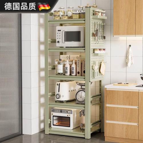 德国厨房置物架落地多层多功能家用微波炉烤箱架收纳架货架橱柜架