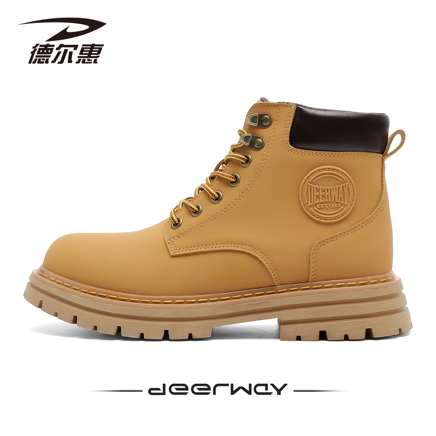 德尔惠2025秋季新款短靴马丁靴