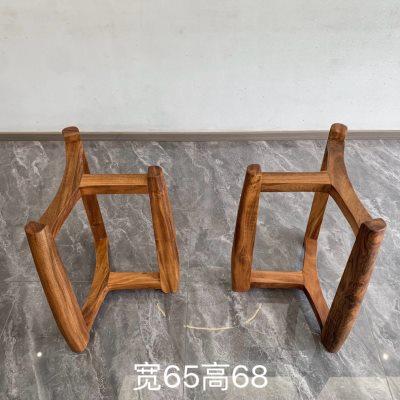 现代简约实木茶几腿胡桃木实木支架大板桌脚茶桌茶台配套脚架现货