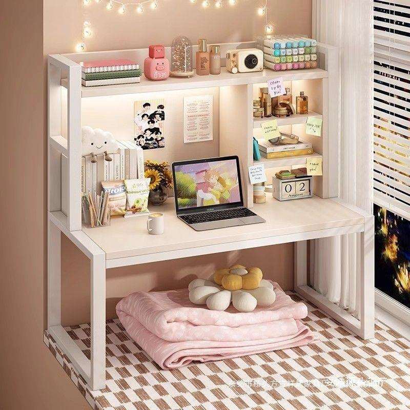 梳妆桌飘窗梳妆台学生钢架小桌子卧室床边电脑桌上铺下铺床上旭友