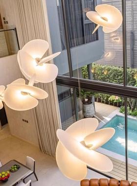 意大利Luceplan旋转楼梯灯别墅loft复式楼中空客厅吧台餐厅弹力布