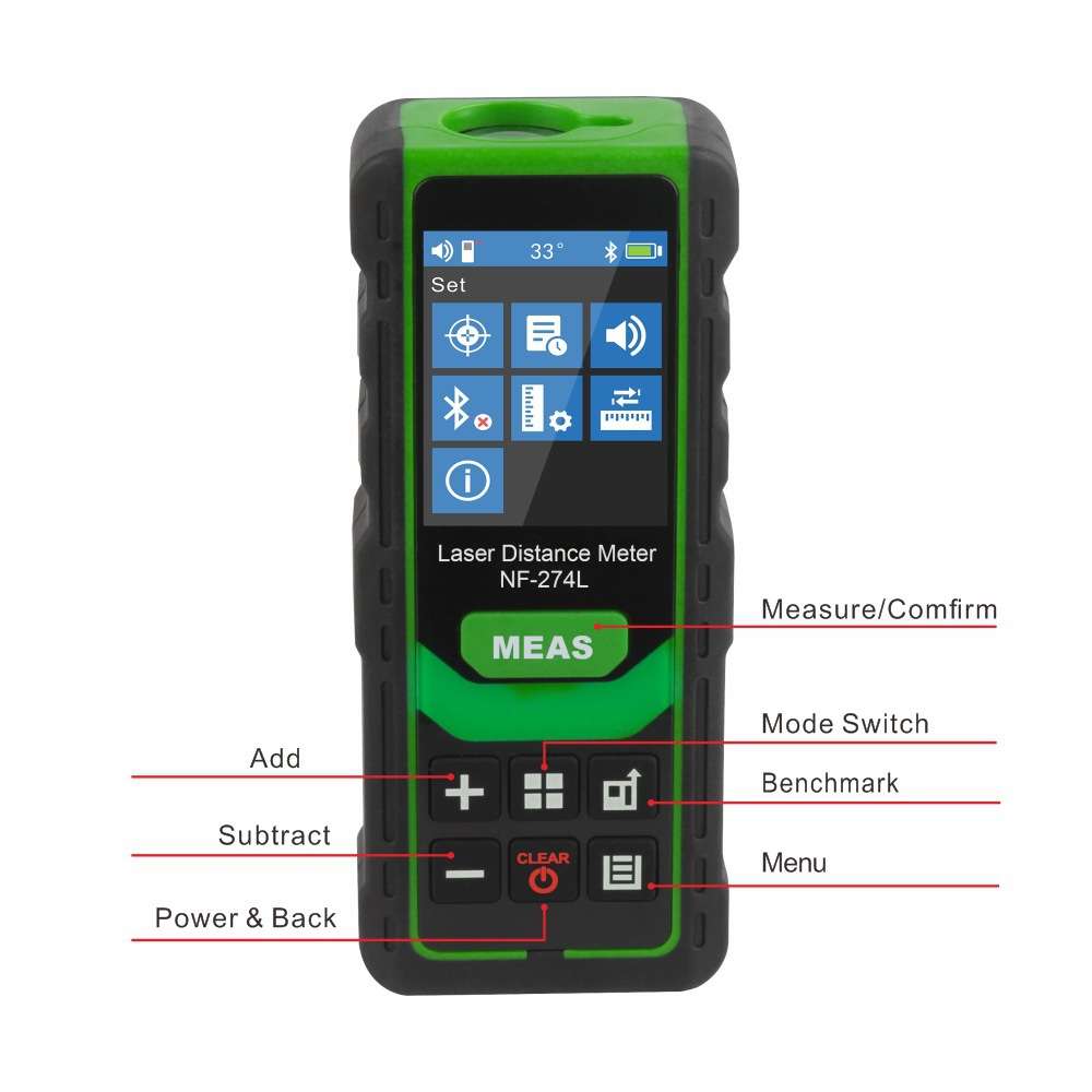 NF-274 High Accuracy Laser Distance Meter Mini Range Finder